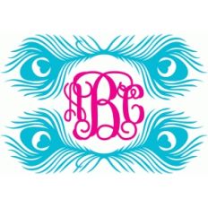 peacock feather monogram