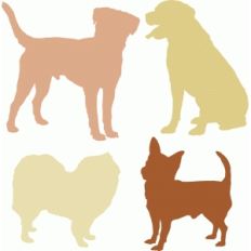 dogs silhouettes