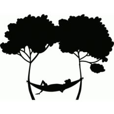 dad in hammock silhouette