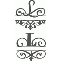 split flourish monogram set - l