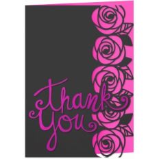 roses 5x7 thank you card