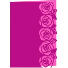 5x7 rose edged card