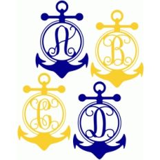 anchor monogram alphabet