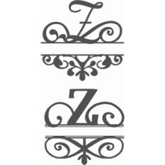 split flourish monogram set - z