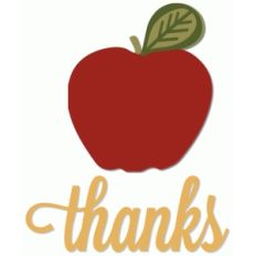 apple with thanks sentiment