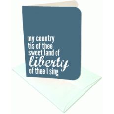 my country tis of thee a2 card