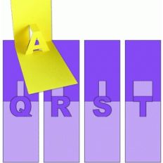 pop-up letters - q r s t