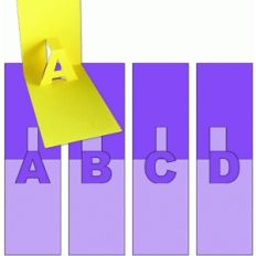pop-up letters - a b c d