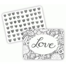 floral love journaling cards 3x4