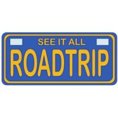 road trip license plate