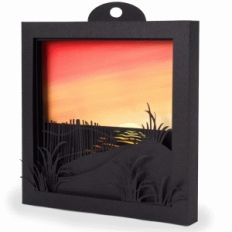 3d sunrise shadow box