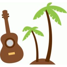 palm tree and guitar