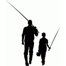father and son going fishing
