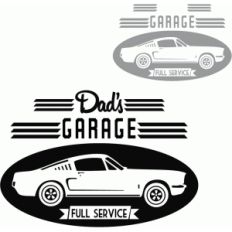 custom garage title sign
