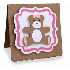 teddy bear folded card