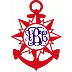 compass monogram frame