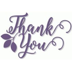 thank you with leaf