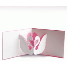 pop up card with a swan