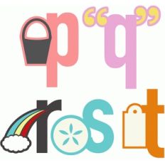 shape alphabet lowercase p-t
