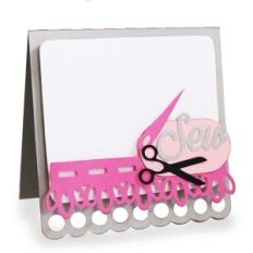 sew layered folded card