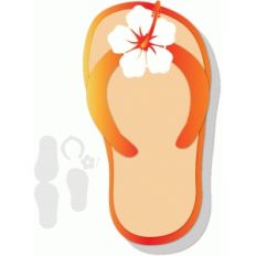 flip flop top fold card w/flower