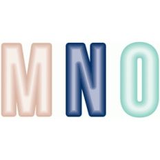 nested block alphabet - mno