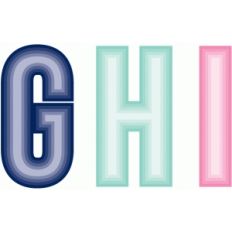 nested block alphabet - ghi