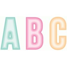 nested block alphabet - abc