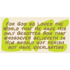 for god so loved the world