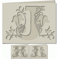 ivy leaf monogram card jkl