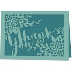 floral thank you 7x5" card