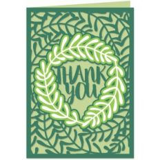 leafy thank you 5x7" card