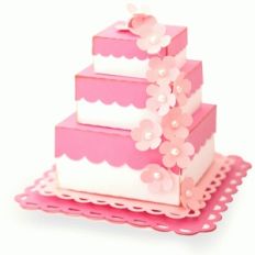 layered 3 tier floral cake