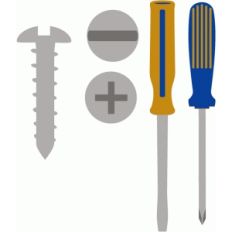 tool set - screws and screwdrivers