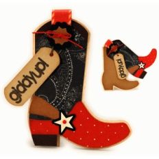 cowboy boot shaped a7 card