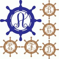 ship's wheel letter set
