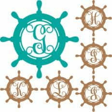 ship's wheel letter set