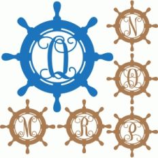 ship's wheel letter set