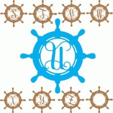ship's wheel letter set