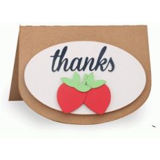 thanks strawberry folded card