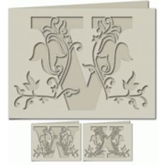 ivy leaf monogram card vwx