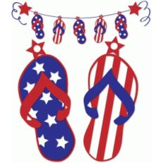 printable patriotic flip flop bunting