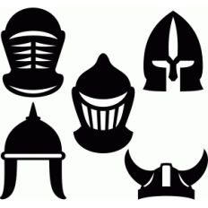 medieval helmet set