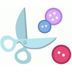 buttons and scissors