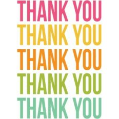 thank you girl 3x4 quote card