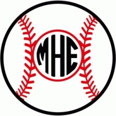 baseball monogram frame