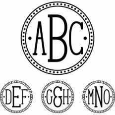 monogram full dot circle