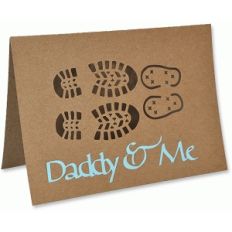 daddy and me bootprints card