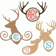deer monogram set