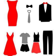 clothes, dress, suit, shirt set